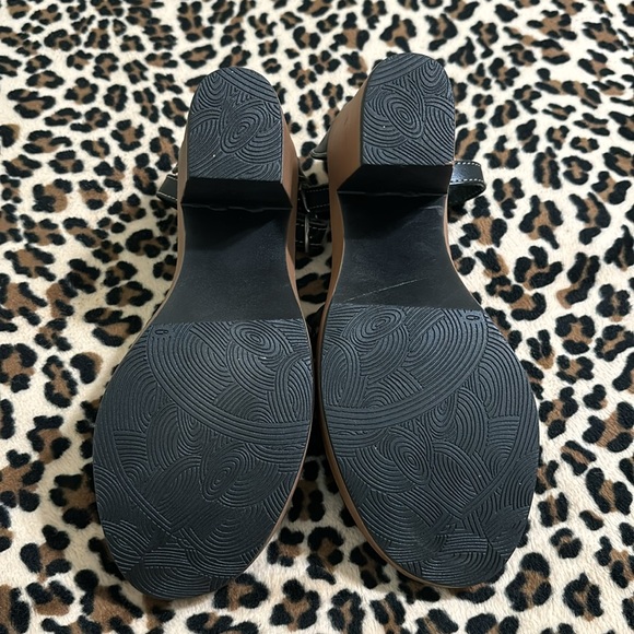 Mexican Leather HUARACHES High Heel Wedge ๐ค Black Shoes 8 Dance 8.5 Latina - Picture 5 of 14